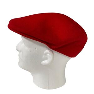 Kangol 504 Wool Cap Red Size Large Classic Ivy Hat Newsboy Golf Cap